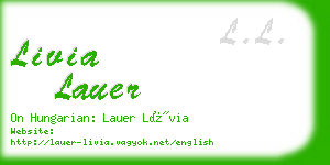 livia lauer business card